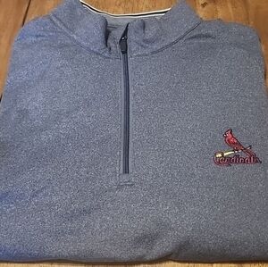 Cardinals Gray Half-Zip Sweater